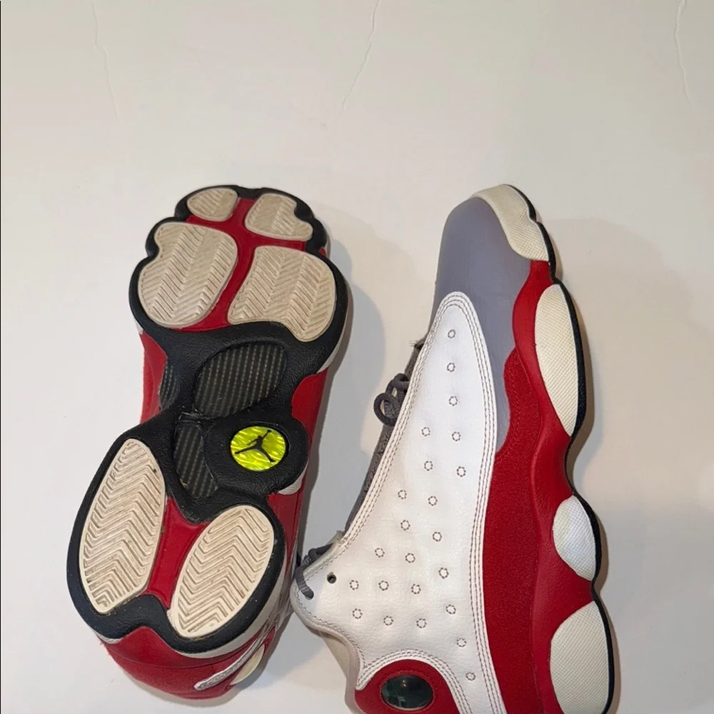 Jordan Gray and Red Athletic Sneakers - Picture 4 of 5